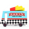 Candylab wooden toy French Fry van with some fries on the roof | Conscious Craft